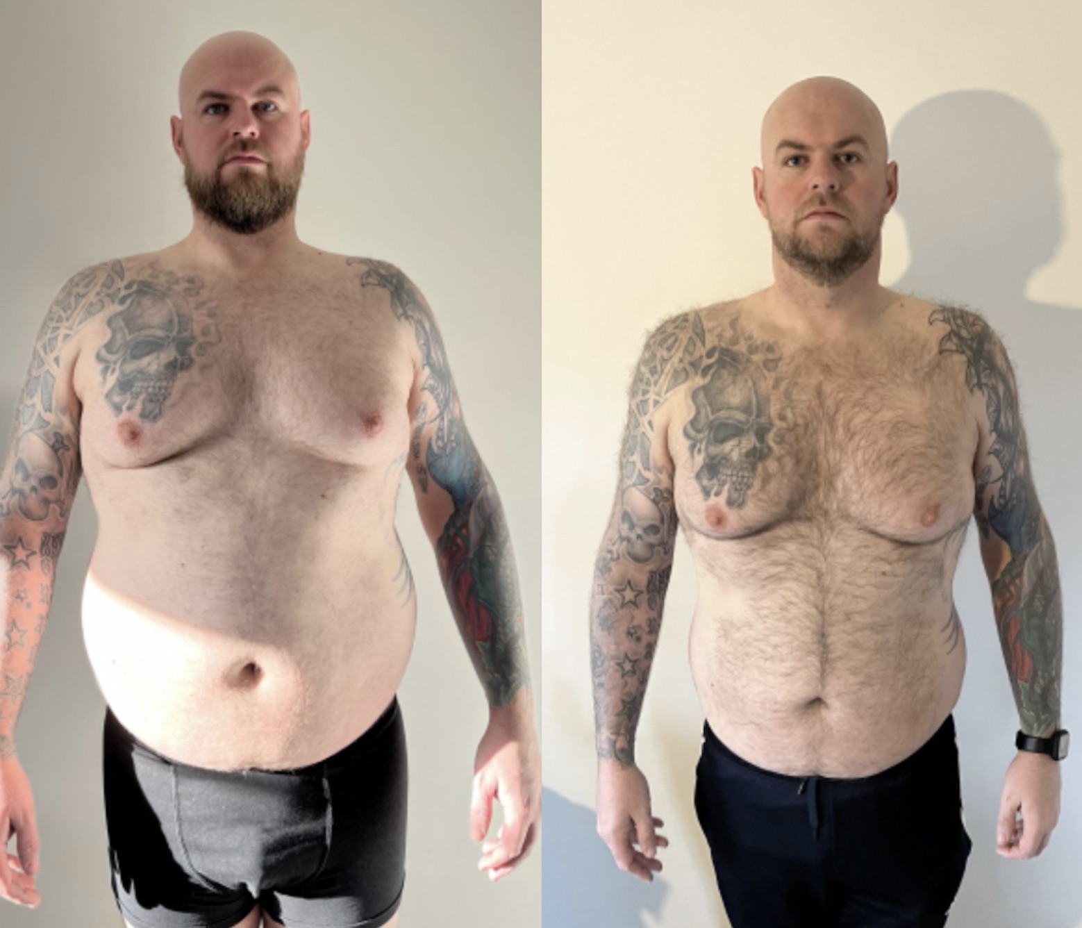 GRANT, before and after coaching with Tim Beswick